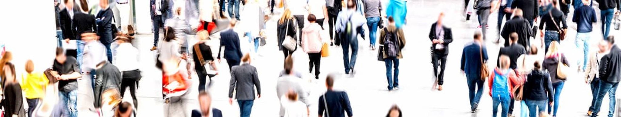 Image of people walking in public