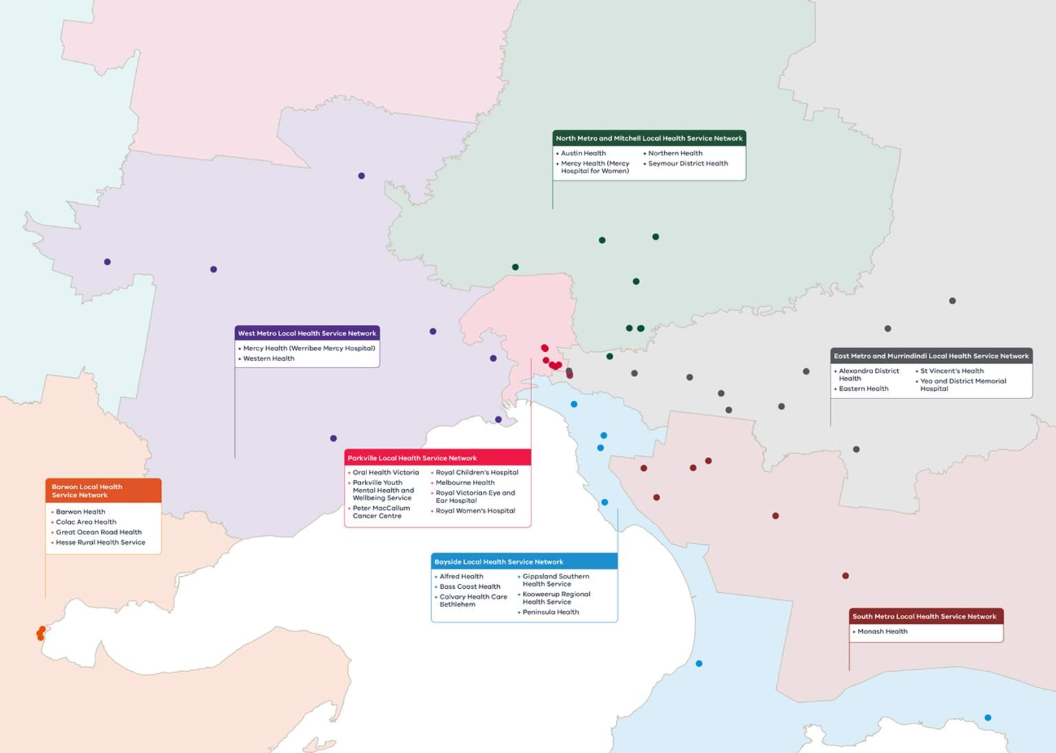 Map of LHSN groupings - Metropolitan