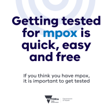 Getting tested for mpox is quick, easy and free